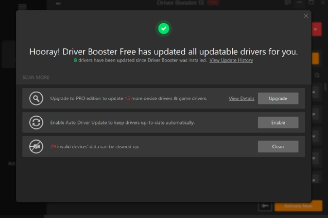 driver booster over look